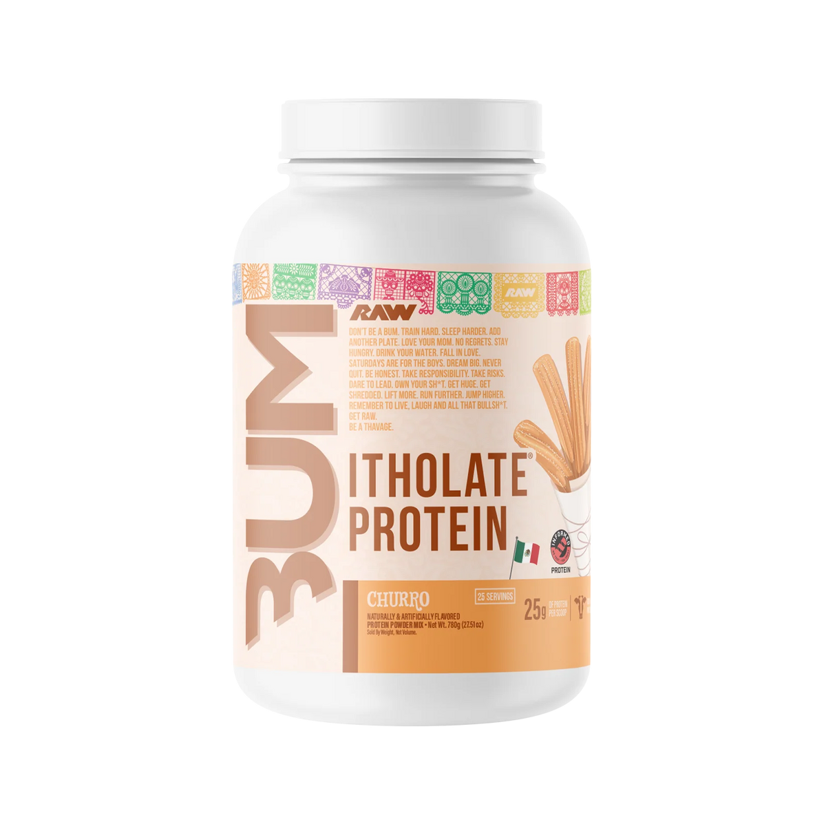 Raw Cbum Itholate Protein 2 lb churro