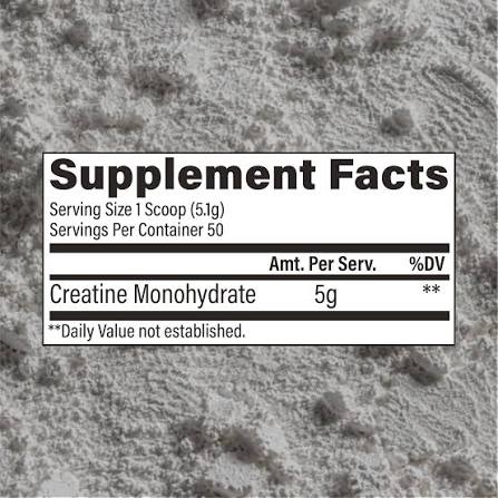 RAW CREATINE 250gr 50 porciones