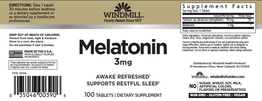 WHP SLEEP MELATONIN 3MG 180 TABS