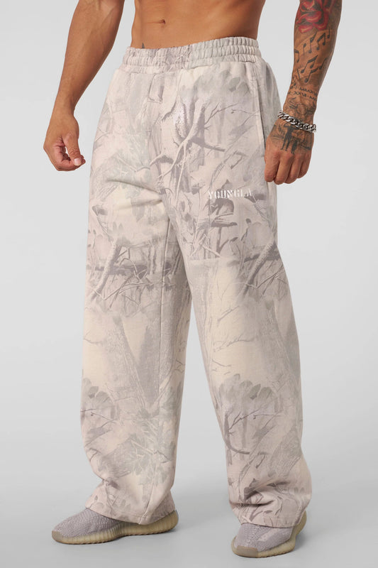2094 - Tree Camo Collection - No Cuff Sweats Desert Tan Tree Camo YoungLa