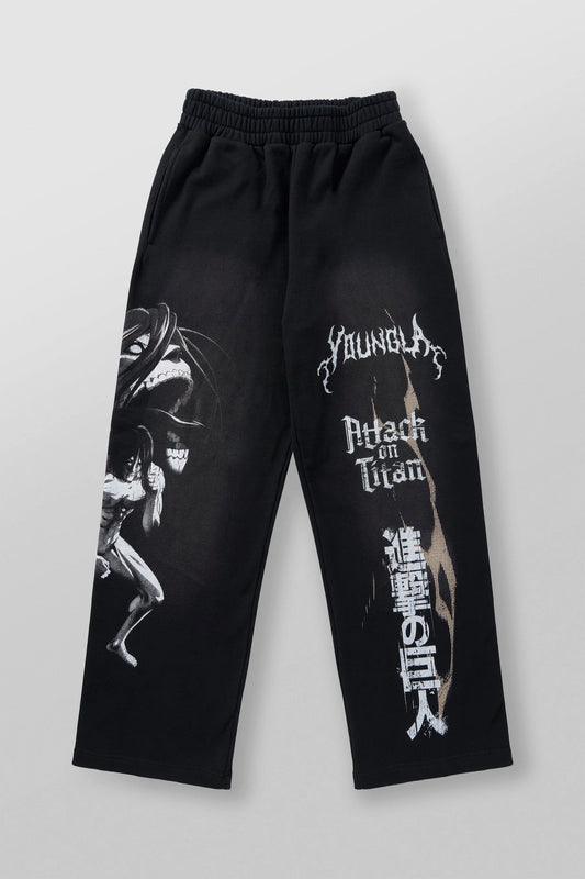 2128 - AOT© x YLA Baggy Joggers Eren Yeager YoungLa