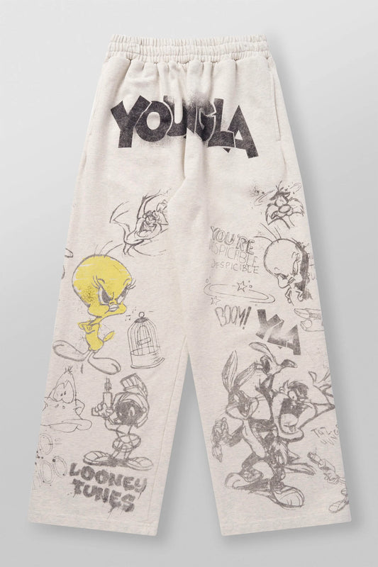 2183 - Looney Tunes Squad Sweats Allover Sketch YoungLa