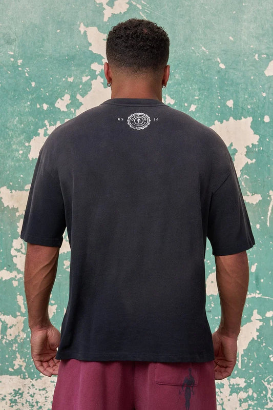 4213 - Gold's Iron Legacy Icon Tees Black YoungLa