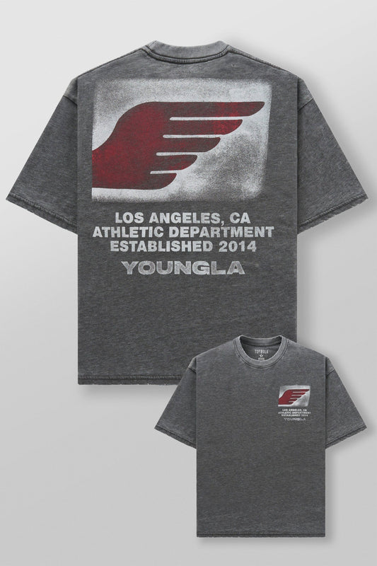 4224 - Golden Era Soft Burnout Tees Black Wash YoungLa