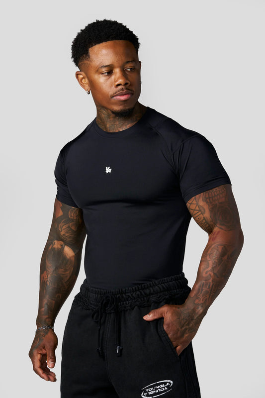 4282 - Posture Compression Tees Black YoungLa