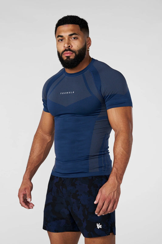 4294 - Apex Compression Tees Navy YoungLa