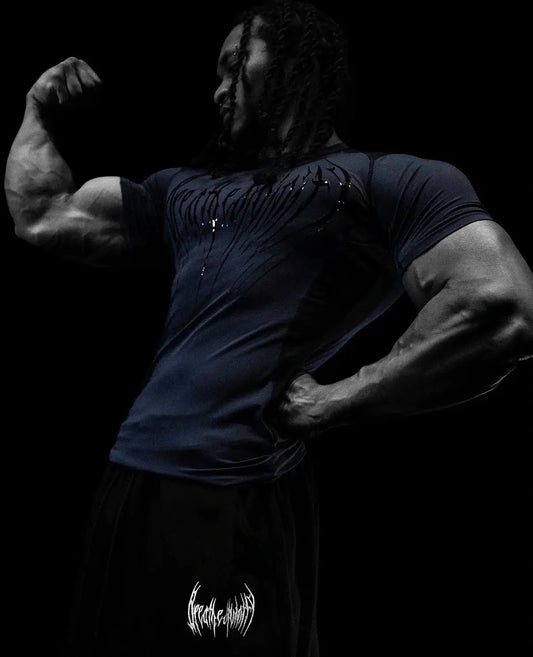breathedivinity Mens void tech Venom Texture compression Blue