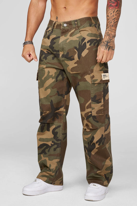 6047 - Classic Cargo Pants Overland Camo YoungLa