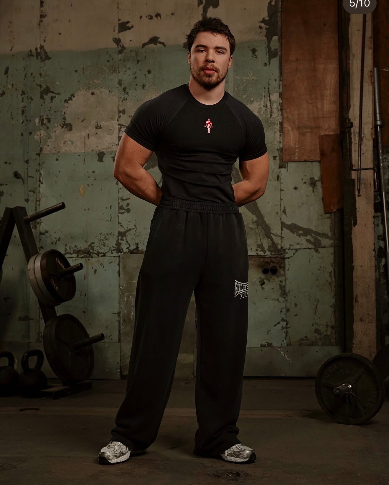 Compresión golds gym black