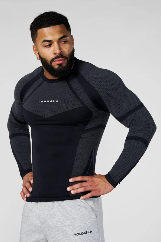 8055 - Apex Compression Longsleeves Black YoungLa