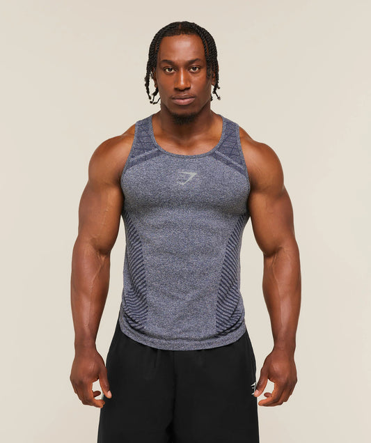 Devant Seamless Tank Blue Gymshark