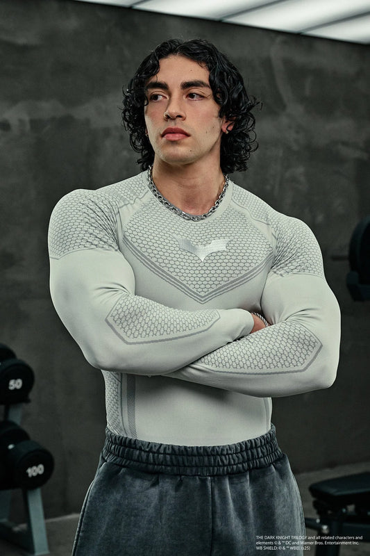 8004 - Batman Compression Longsleeves youngla White