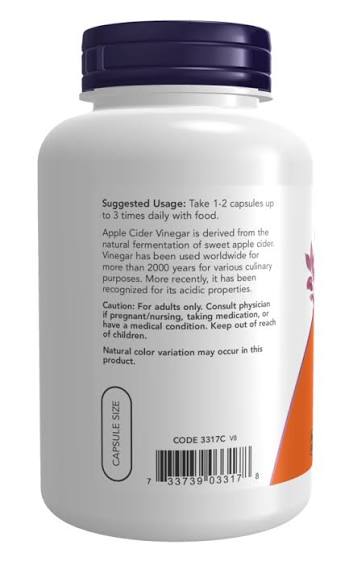 Apple Cider Vinegar 450mg 180 vegcaps
