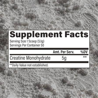RAW CREATINE 250gr 50 porciones