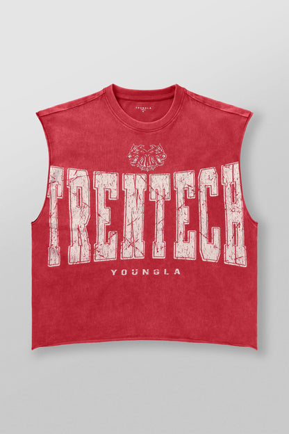 3044 - Tren Twins Badass Cut Offs color ROJO